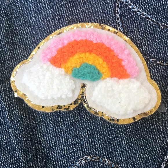 4/$20 New Rainbow Chenille Iron On Embroidered Patch - Picture 2 of 3